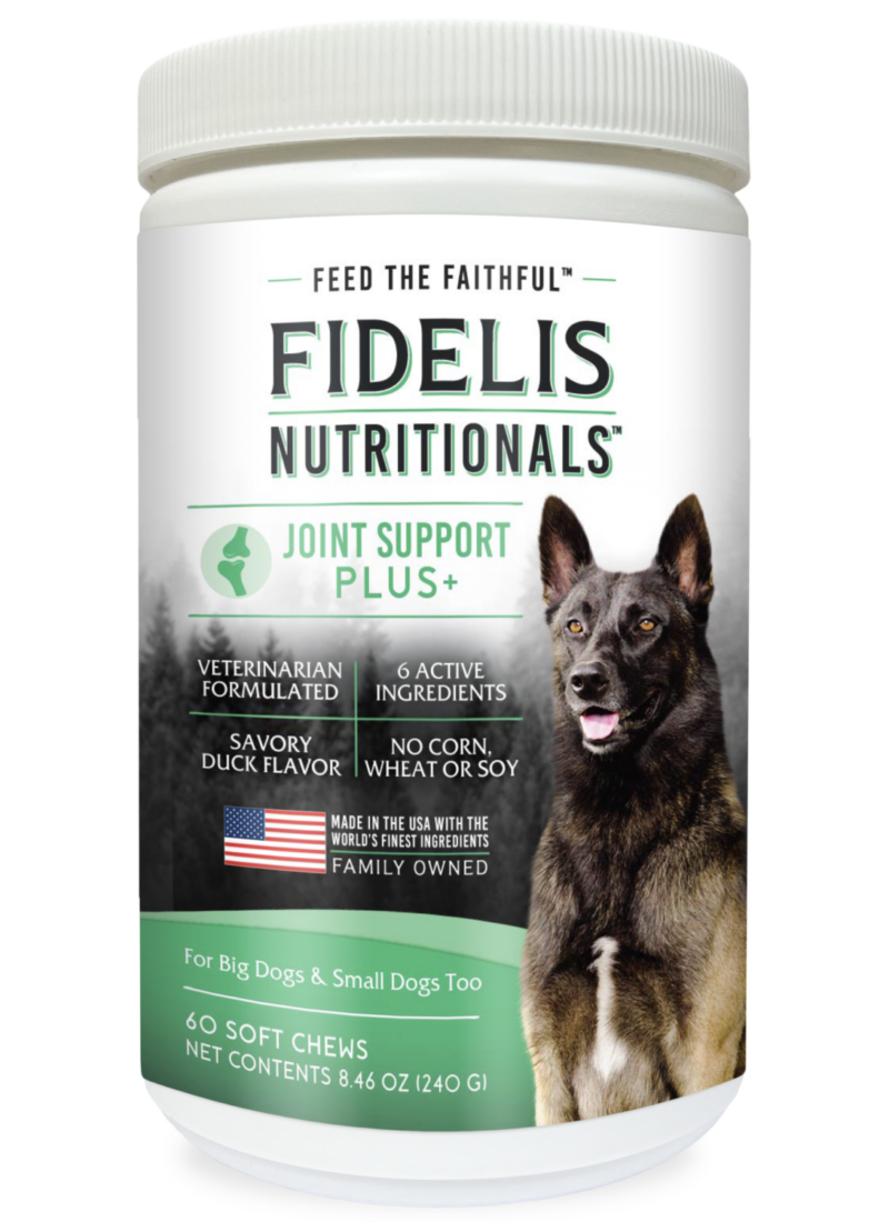 Fidelis Nutritionals Joint Support Plus soft chew dog supplement tub, 120 count