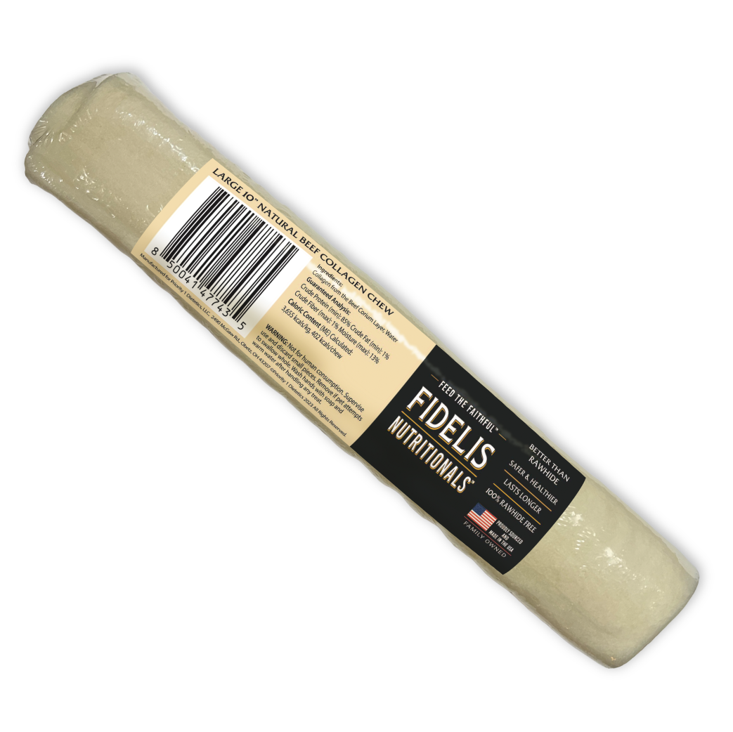 Large 10" Natural Beef Collagen Chew