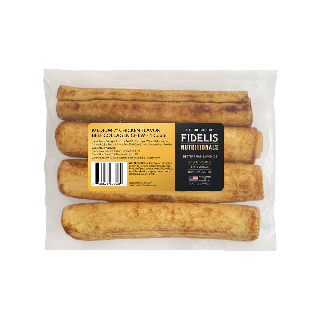 Medium 7” Chicken Flavor Beef Collagen Chew