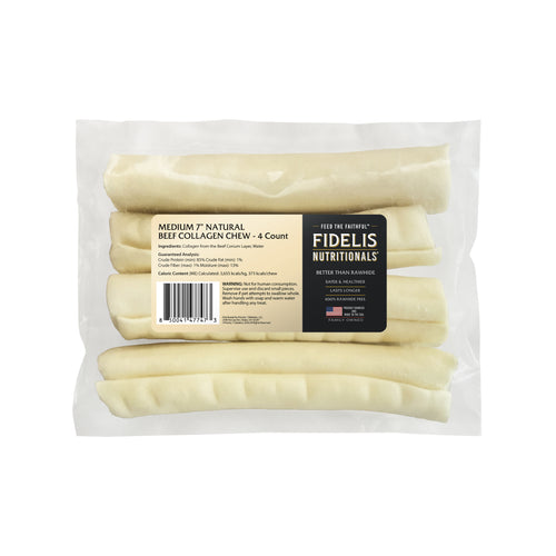 Medium 7" Natural Beef Collagen Chew