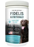Fidelis Nutritionals Skin and Coat Plus soft chew dog supplement tub, 120 count